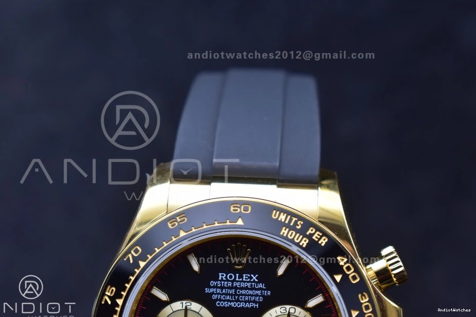 Dial V6 Sophisticated YG on QF 1:1 Black 126518 807 Edition Daytona (Weighted) Best Strap SH4131 Oysterflex 0414